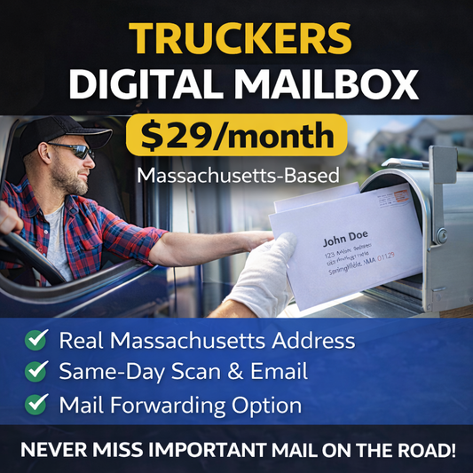 Truckers Digital Mailbox – Mail Scanning + Forwarding